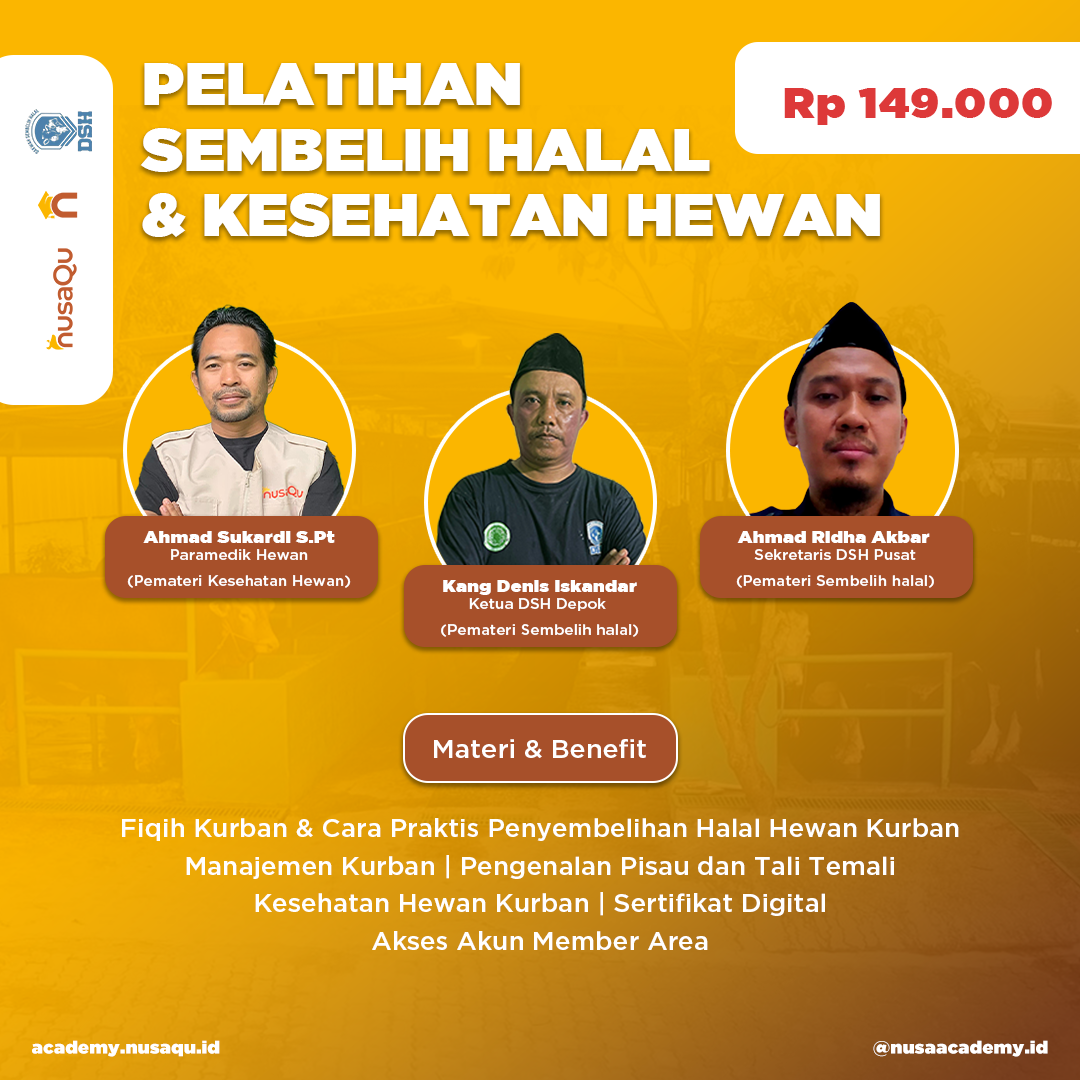 Pelatihan Sembelih Halal dan Kesehatan Hewan